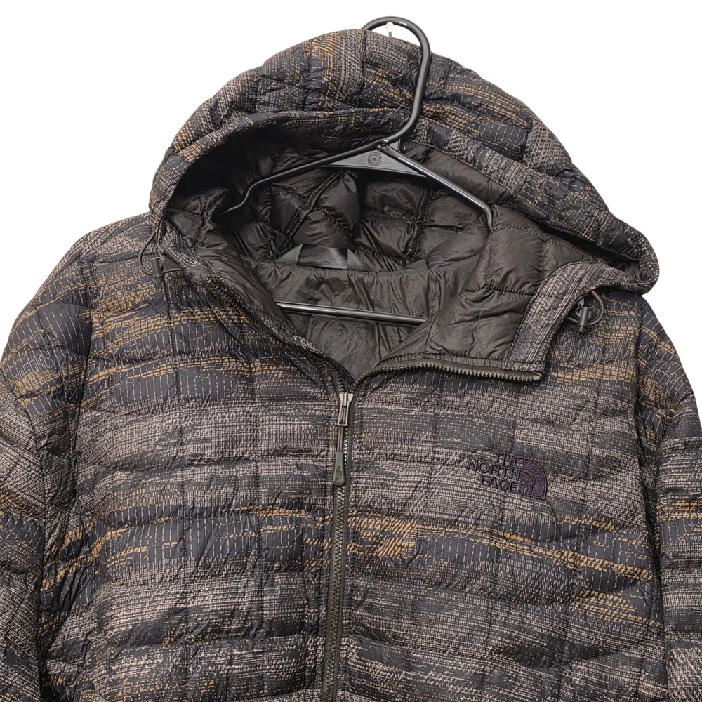 The North Face ThermoBall Hoodie Jacket XXL Glitch Print NF00C761 Black Brown